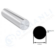 Alüminyum dolu çubuk çap 9mm